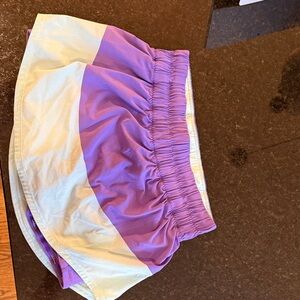 Lululemon Athletica Purple and Turquoise Shorts with Liner - size 4!
